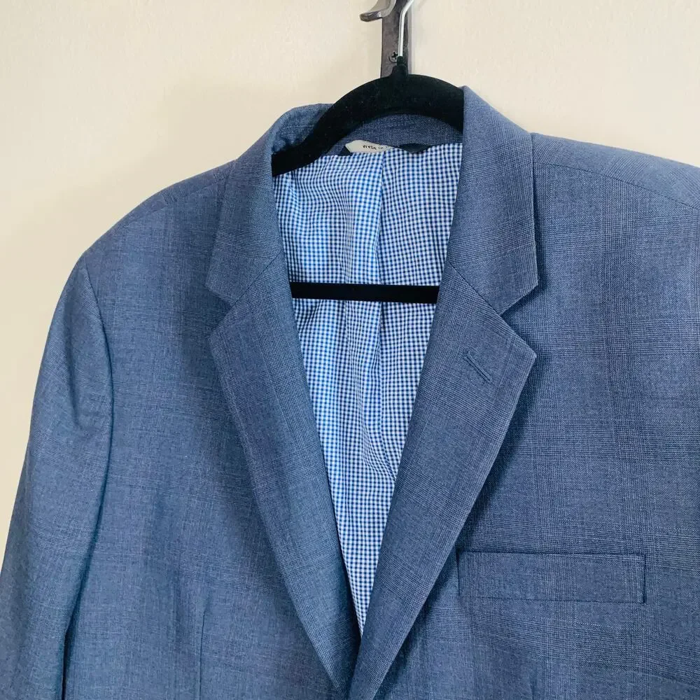 Banana Republic Tailored Slim Fit Blue Sport Coat Blazer 44R & Pants 34x32 Suit